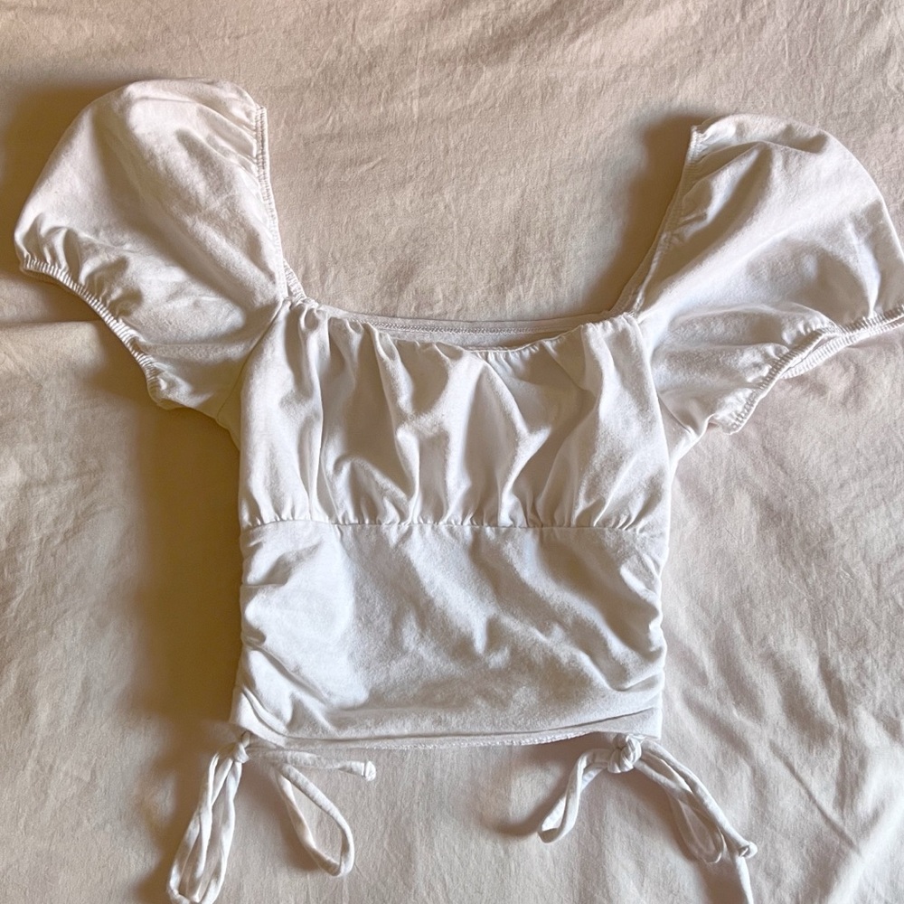 Hollister XXS Ruched Bust Milkmaid Crop Top